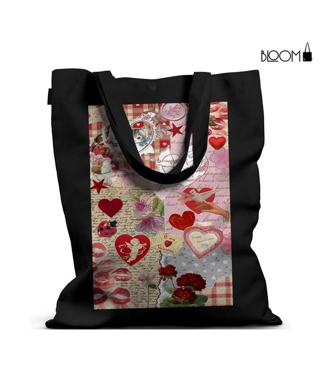 Vintage Valentine Collage Tote Bag