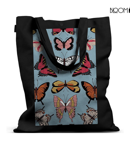 Noir Butterfly Dream Tote Bag