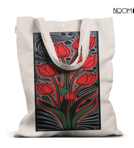 Fiery Lotus Bloom Tote