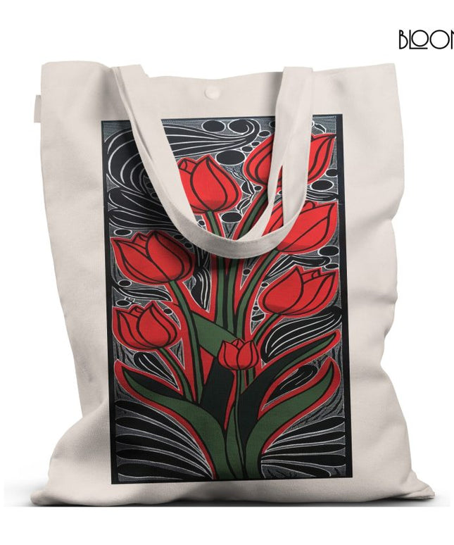 Fiery Lotus Bloom Tote