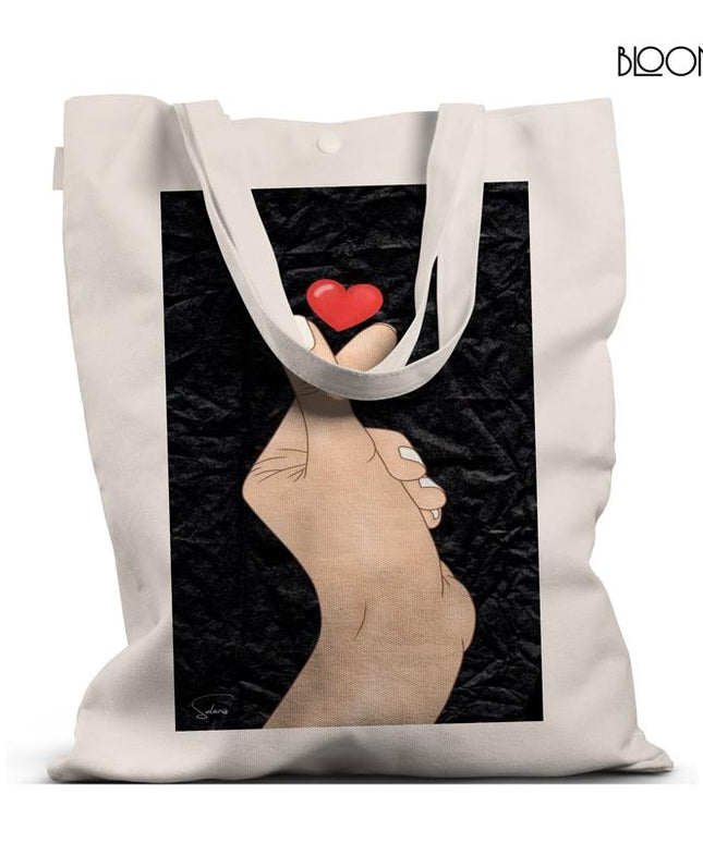 Minimalist Love Gesture Tote Bag