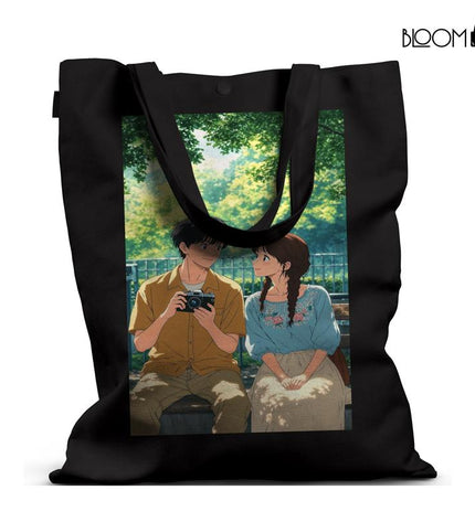 Moments in Focus – Anime Couple Aesthetic Tote Bag