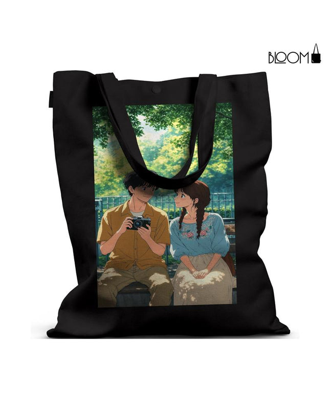 Moments in Focus – Anime Couple Aesthetic Tote Bag
