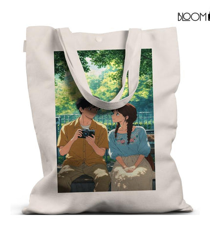 Moments in Focus – Anime Couple Aesthetic Tote Bag