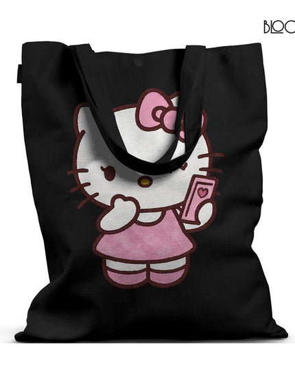 Hello Kitty Pink Text – Pastel Aesthetic Tote Bag