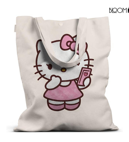 Hello Kitty Pink Text – Pastel Aesthetic Tote Bag