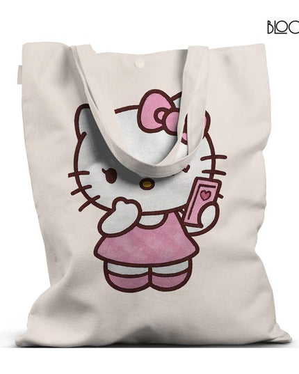 Hello Kitty Pink Text – Pastel Aesthetic Tote Bag