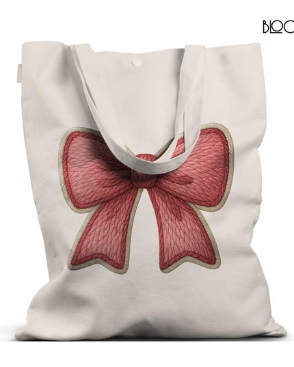 Blush Bow – Elegant Minimal Pink Ribbon Tote Bag