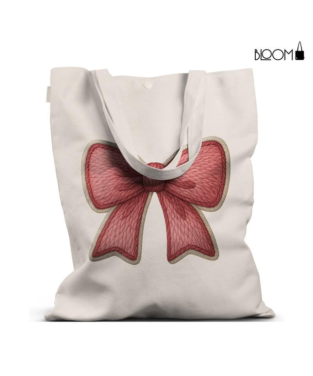 Blush Bow – Elegant Minimal Pink Ribbon Tote Bag