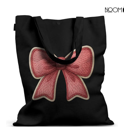 Blush Bow – Elegant Minimal Pink Ribbon Tote Bag