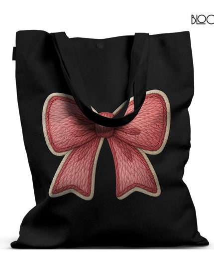 Blush Bow – Elegant Minimal Pink Ribbon Tote Bag