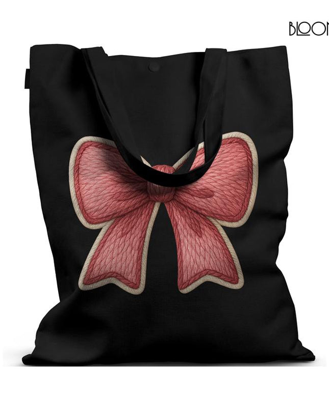 Blush Bow – Elegant Minimal Pink Ribbon Tote Bag