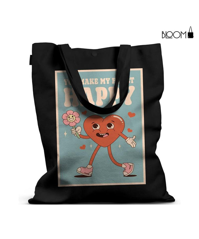 Groovy Heart Canvas Bag