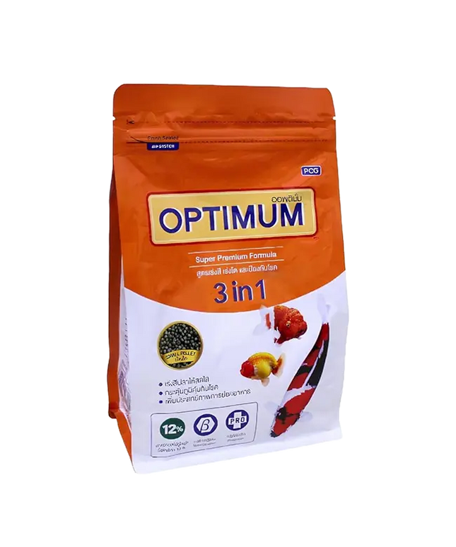Optimum 3in1 12% Protein Fish Food (400gm)