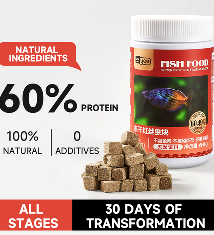 Fish Food Natural Frozen Dried Bloodworms Fish Food