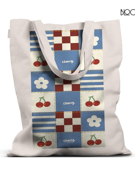 Blue Cherry Tote Bag