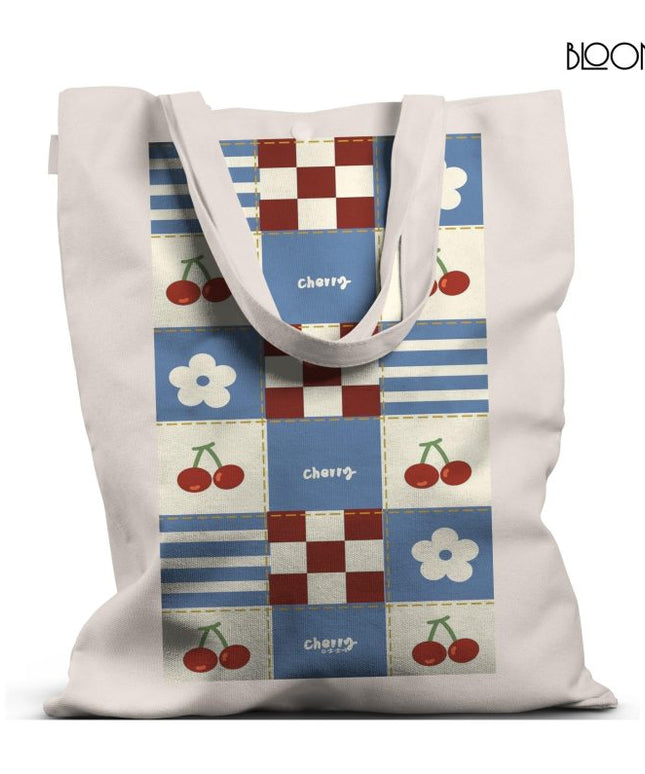 Blue Cherry Tote Bag