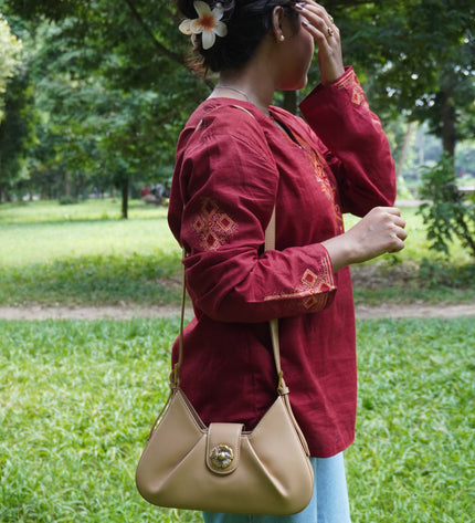 The "Aura Pleat Shoulder Bag"