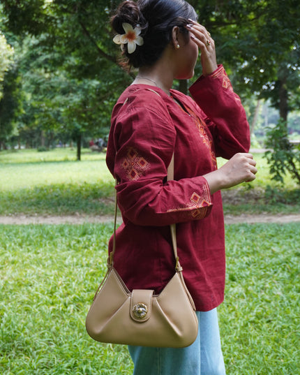 The "Aura Pleat Shoulder Bag"