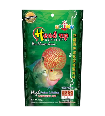 Okiko HeadUp Huncher Flowerhorn Fish Food (100gm)