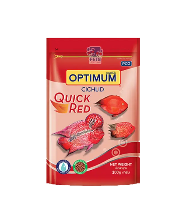 Optimum Cichlid Quick Red Fish Food (100gm)
