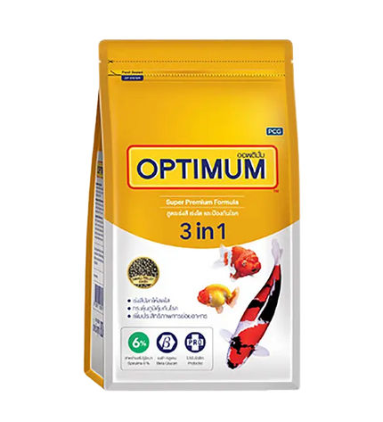 Optimum 3in1 6% Protein Fish Food (400gm)