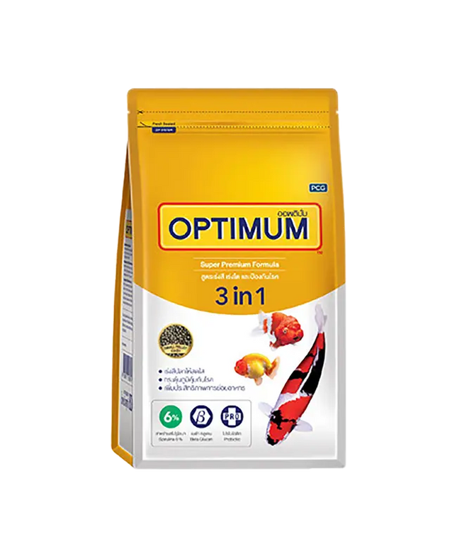 Optimum 3in1 6% Protein Fish Food (400gm)